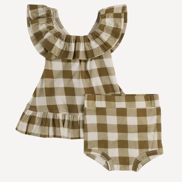 Kate Quinn Gingham Ruffle Pinafore Dress and Bloomers - Picture 5 of 6